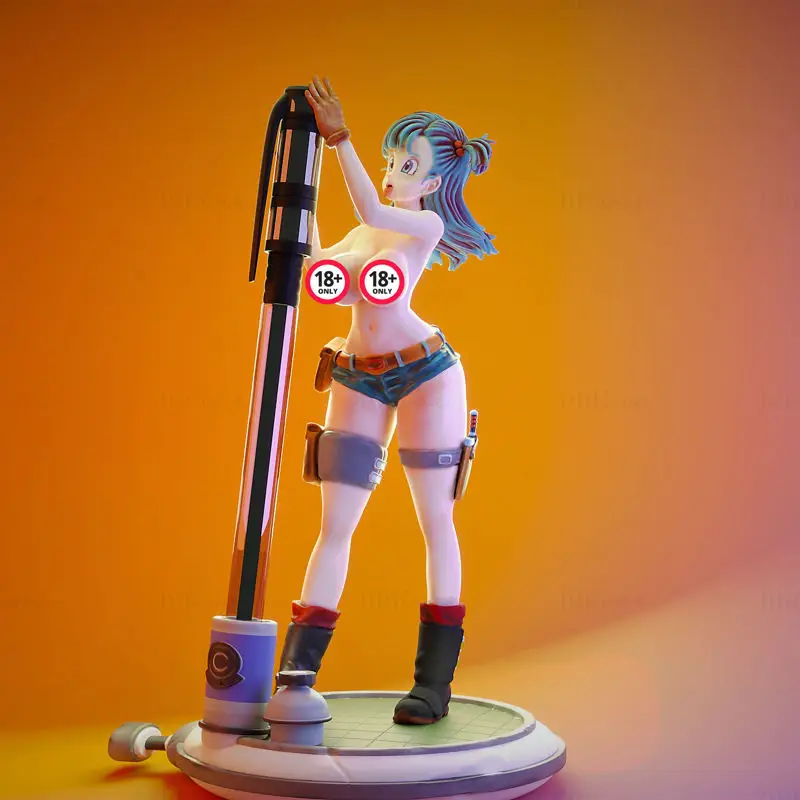 Dragon Ball Bulma Pen Holder Figures 3D Printing Model STL