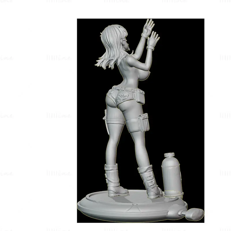 Dragon Ball Bulma Pen Holder Figures 3D Printing Model STL