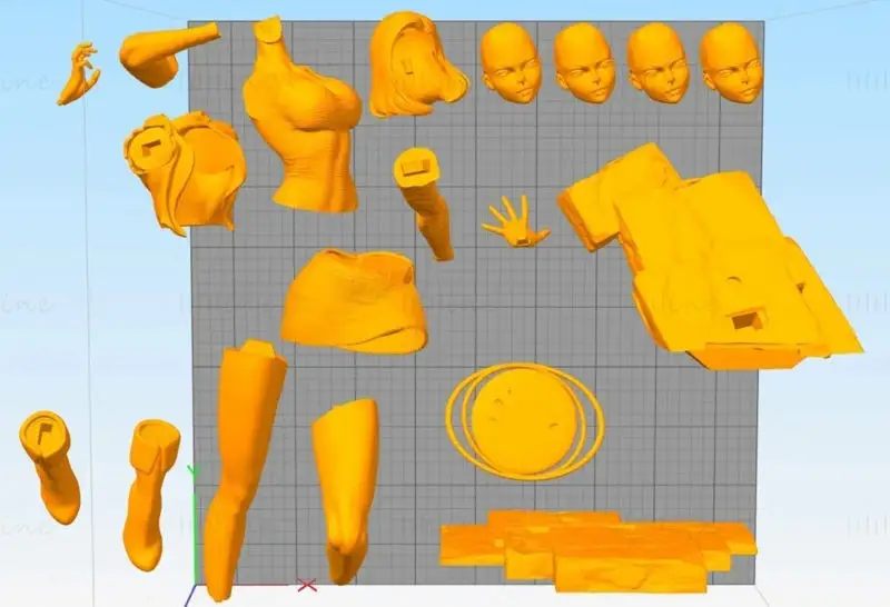 ملفات STL لنموذج طباعة ثلاثي الأبعاد لـ Dragon Ball Cannon C18