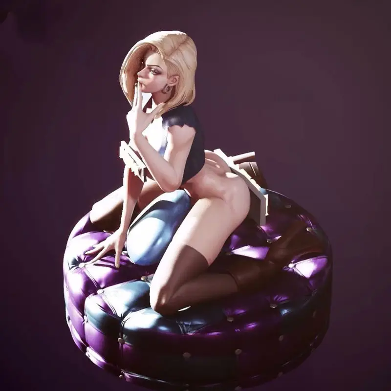 Dragon Ball - Seksi Android 18 Heykelcik 3D Baskı Modeli STL