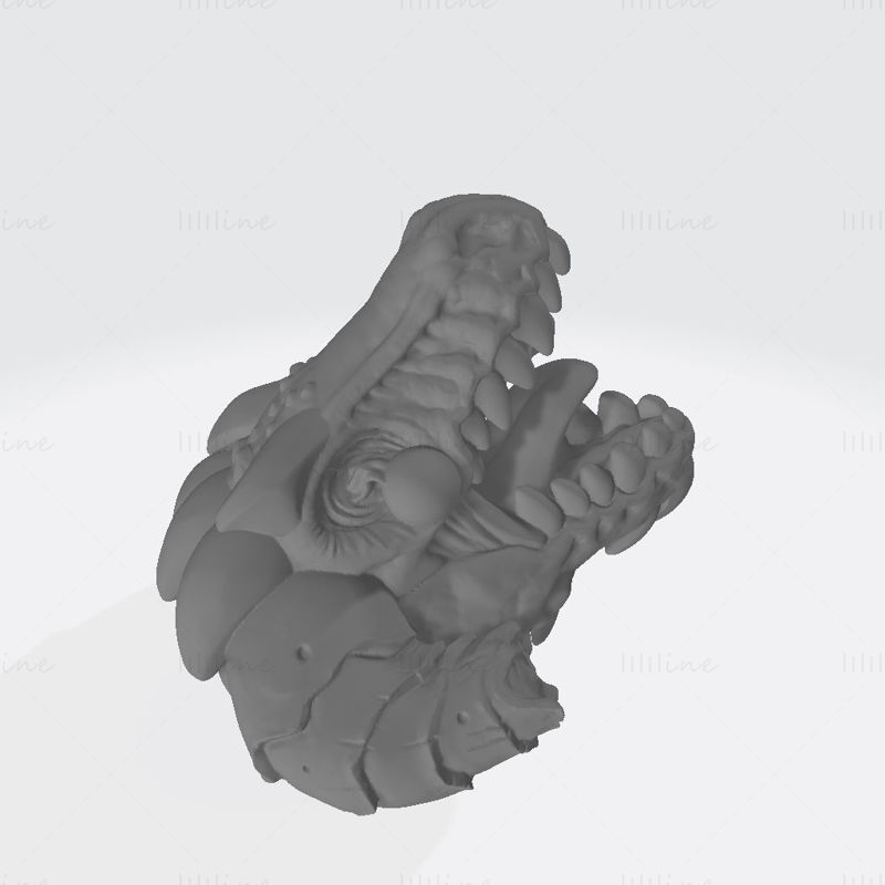 Dragon Head Wall Mounts 3D Printing Model