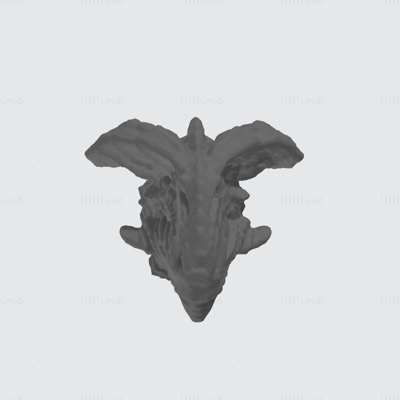 Dragon Head Wall Mounts 3D Printing Model