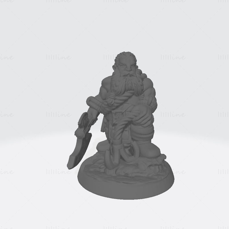 Modelo de impressão 3D Dragon Hunter Dwarf