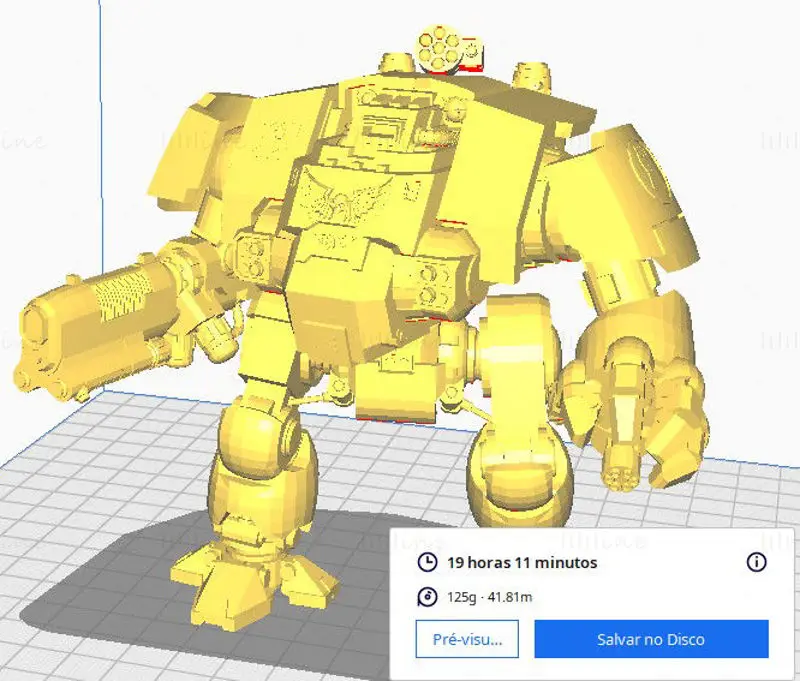 DREADNOUGHT WARHAMMER 40K 3D PRINTING MODEL STL - FAN ART