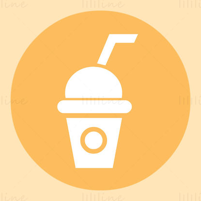 Drink dessert vector icon label