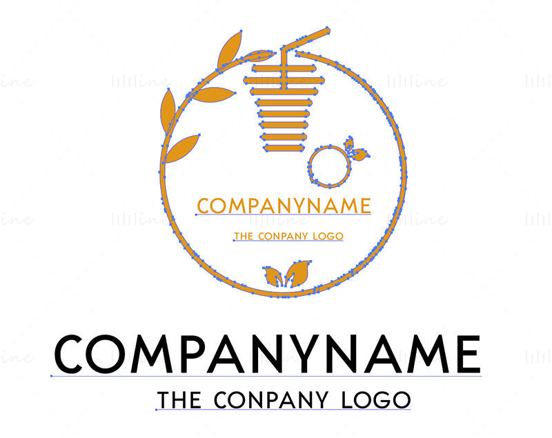 Drink shop company store logo vector
