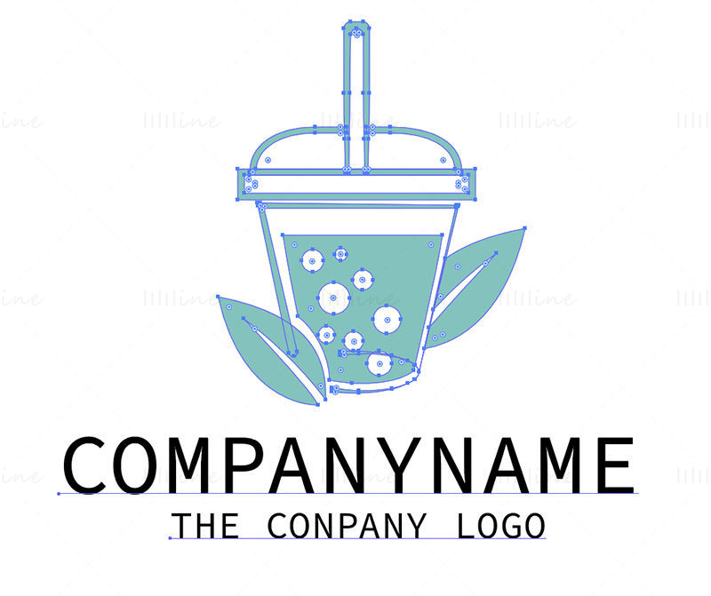 Drink shop vector logo