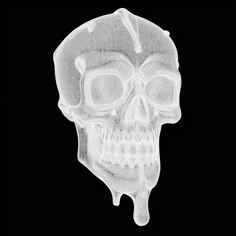 滴金骷髅3D打印模型