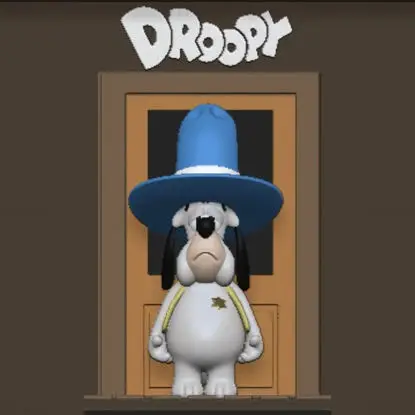 Droopy Dog 3D-utskriftsmodell STL