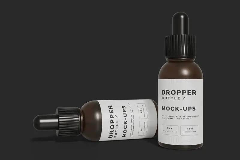 Dropperfles Mockup PSD