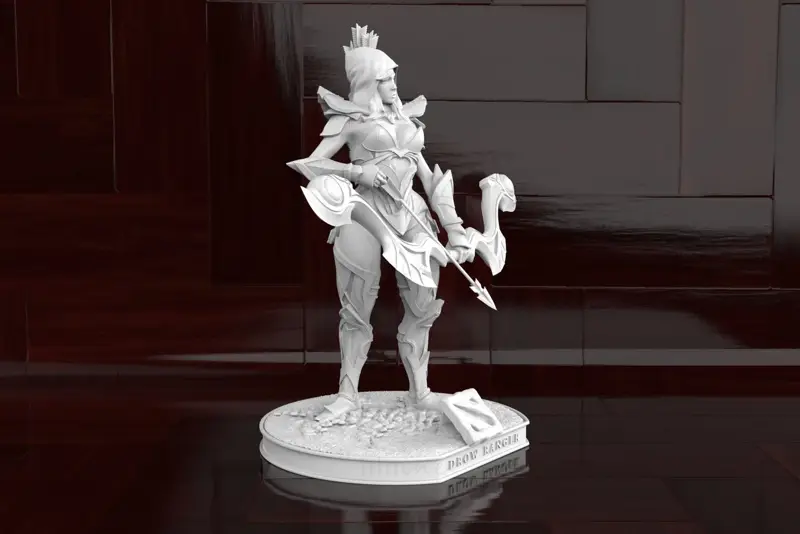 Figuras de Drow Ranger (Dota 2) Modelos para impresión 3D Archivos STL