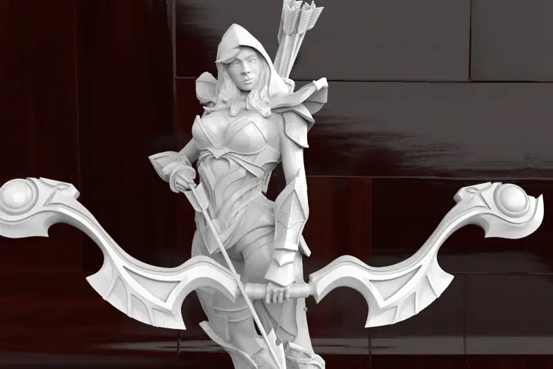 Figuras de Drow Ranger (Dota 2) Modelos para impresión 3D Archivos STL