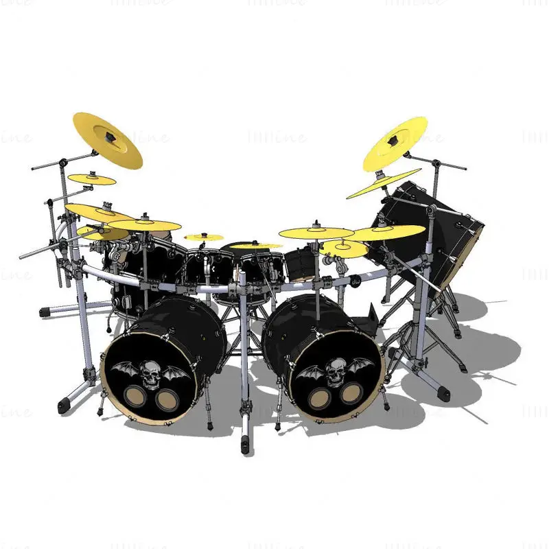 Drum kit sketchup 3d model