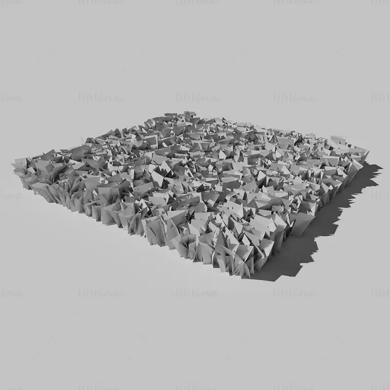 Modèle 3D de Dry St John's Wort Meadow Patch et cadeau gratuit