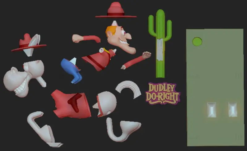 Dudley do right 3d printing model STL