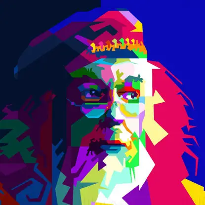 Película de ficción de Dumbledore Pop Art WPAP Vector