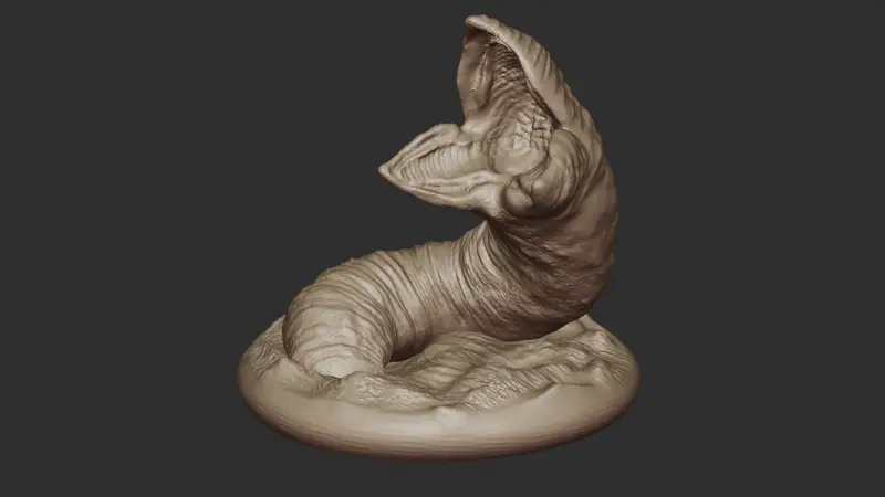 沙丘蠕虫（Shai-Hulud 沙胡鲁德）3D 可打印模型