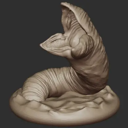 Modelo 3D IMPRIMÍVEL de Minhoca das Dunas (Shai-Hulud)