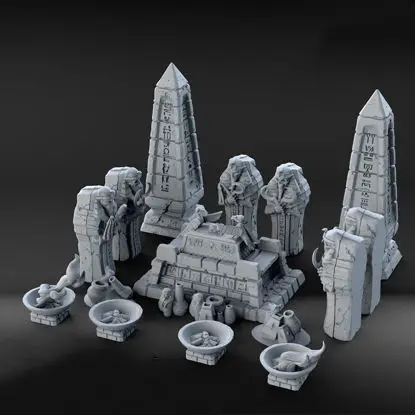 Dungeon Set Kapitel III Miniaturen 3D Druck Modell STL