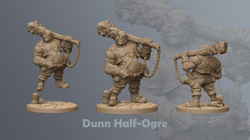 3D tiskový model Dunn Half Ogre