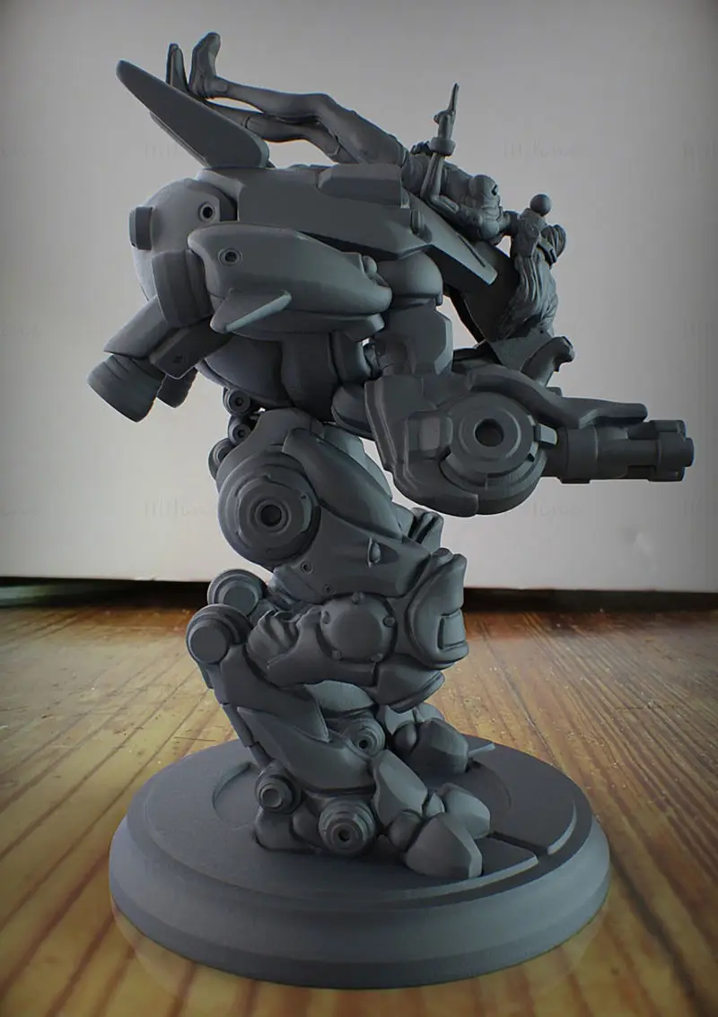 DVa and Meka Overwatch Figures 3D Printing Model STL