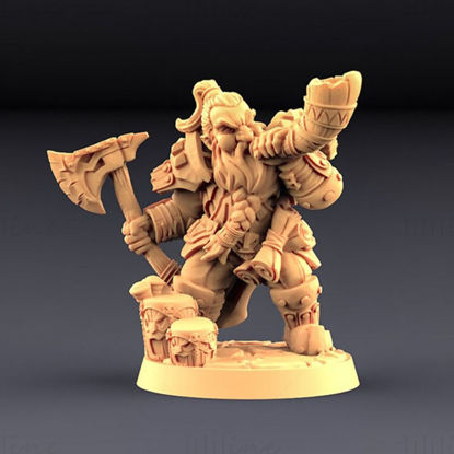 Dwarf Flokir the Skald 3D Printing Model STL