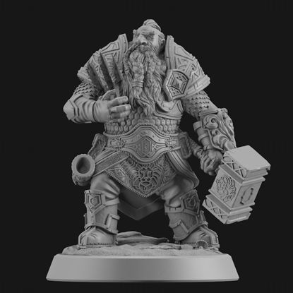 Dwarf warrior 3d printing model STL