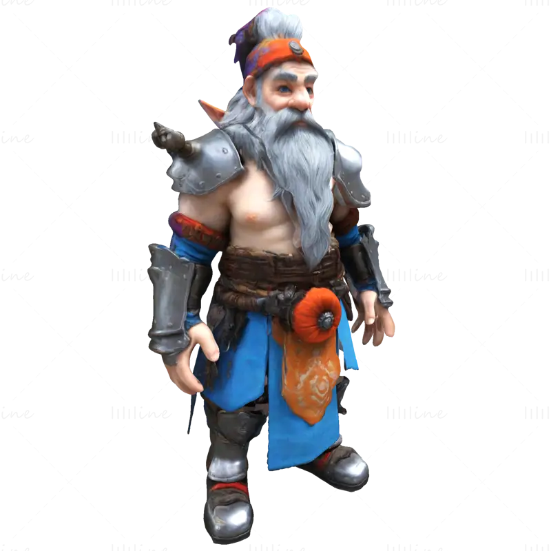ドワーフヴァンガード 3Dプリントモデル - 全身一体型フィギュア STLファイル