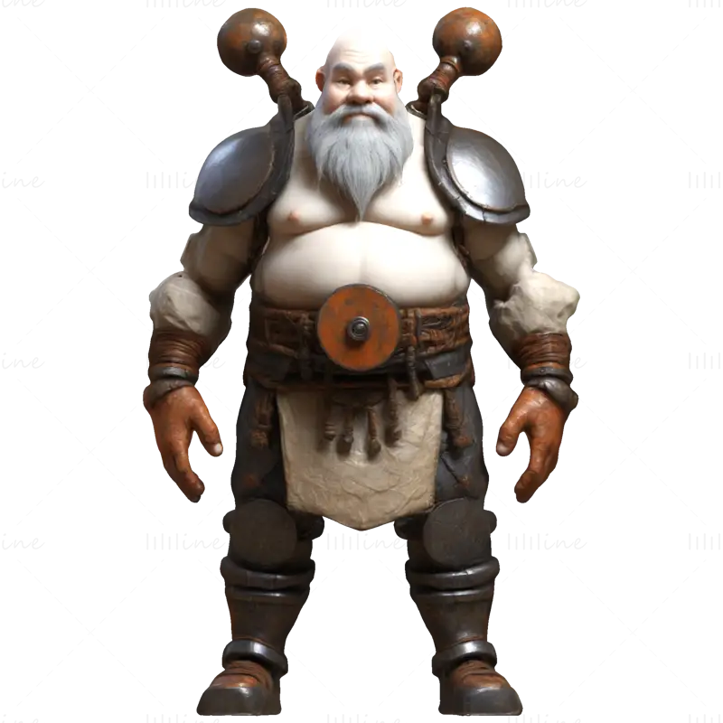 ドワーフヴァンガード 3Dプリントモデル - 全身一体型フィギュア STLファイル