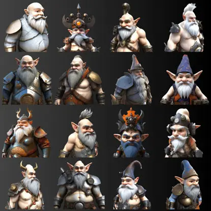 Dvergkrigernes ultimate samling: 3D-utskriftsmodeller av fantasifigurer