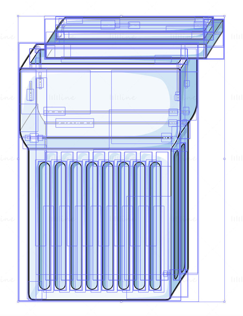 Dye tray vector