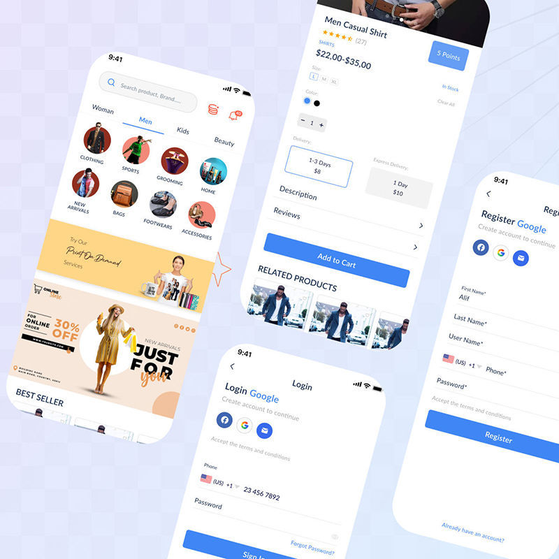 E-commerce - Mobile App Design Template