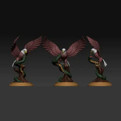 EAGLE VS SNAKE 3D PRINT MODEL STL