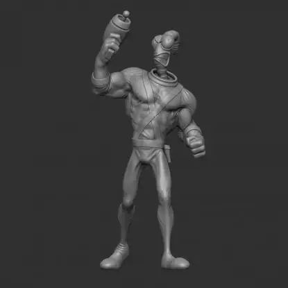 Aardworm Jim Figuries 3D-printmodel STL-bestand