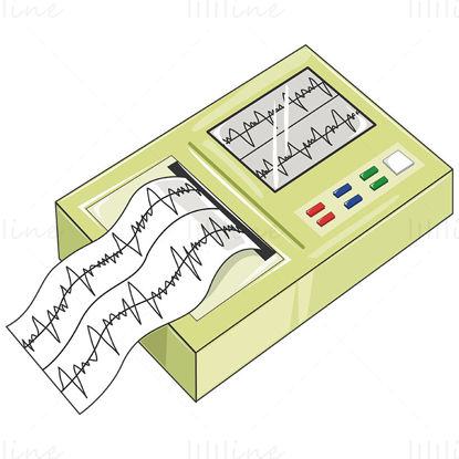 EKG monitor vektor
