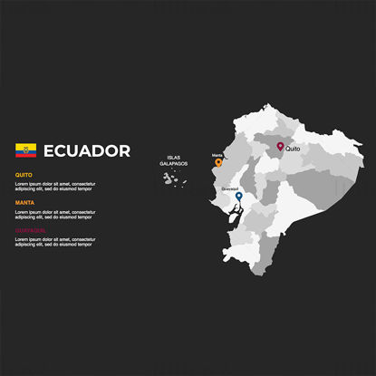 Ecuador-Infografik-Karte bearbeitbare PPT und Keynote