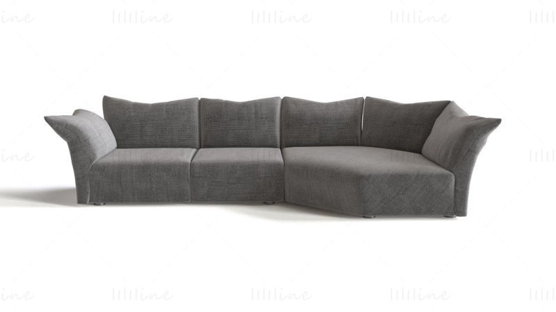 Modello 3d del divano Edra