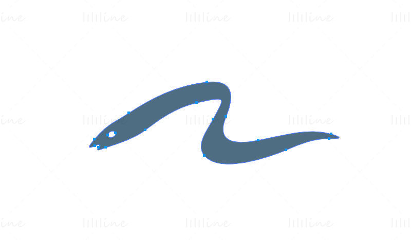 Yılan balığı vektör simgesi logosu