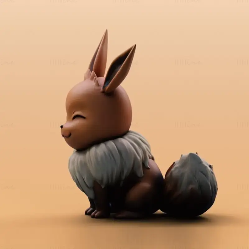 Фигурка на Eevee, Pokemon, 3D модел за печат, STL файлове