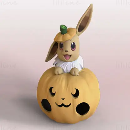 Eevee pokemon cadılar bayramı 3D Figür Model STL Dosyası