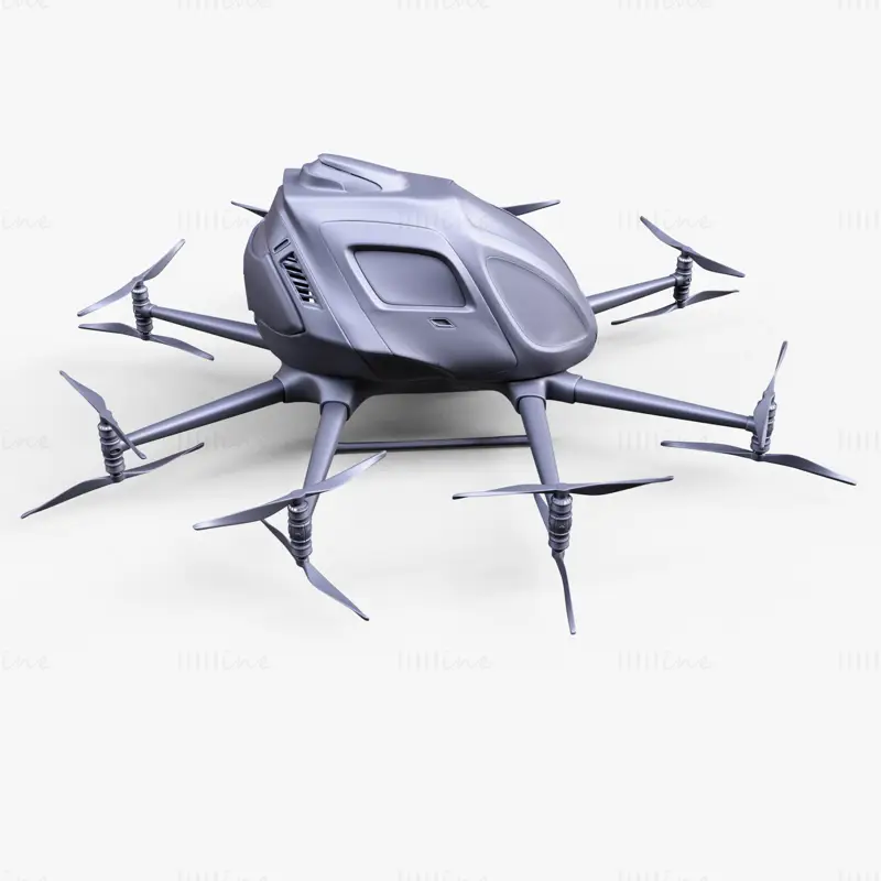 Ehang Drone Car 3D Model