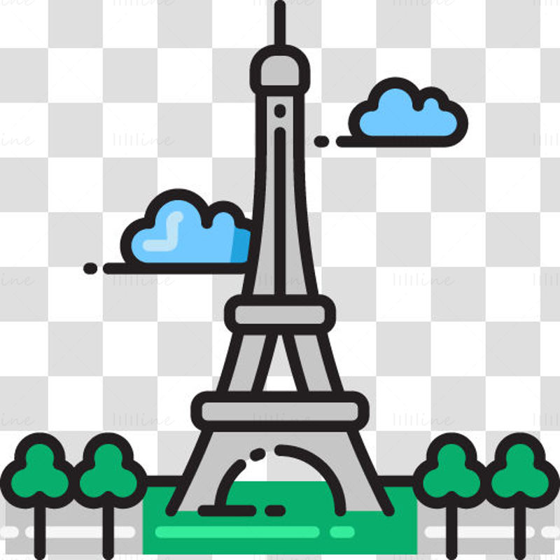 Eiffel-torony vektoros illusztráció