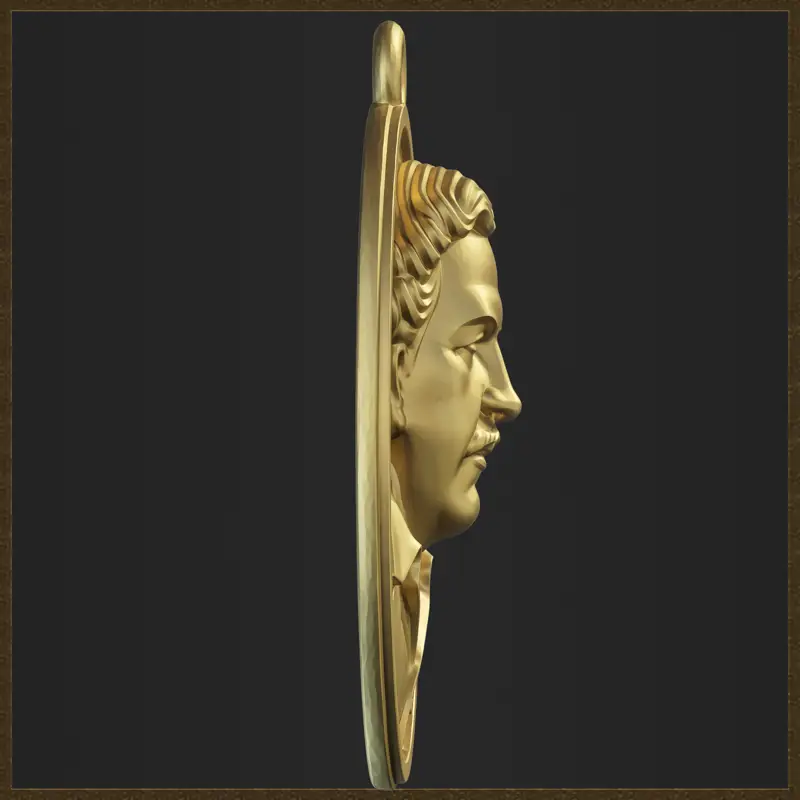 エル・パトロン胸像ジュエリー3Dプリントモデル