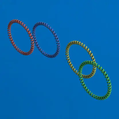 Elastic Coil Plastic Wristbands 3D Printing Model STL