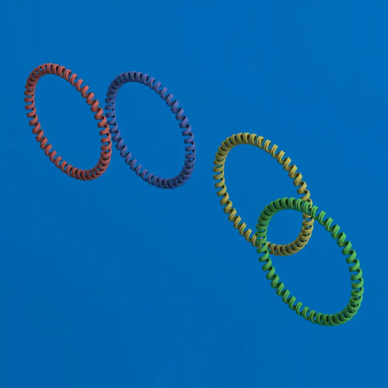 Elastic Coil Plastic Wristbands 3D Printing Model STL