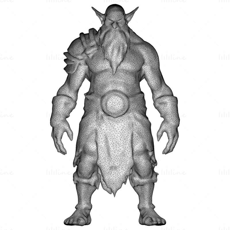 Modelul de imprimare 3D Elder Orc Guardian