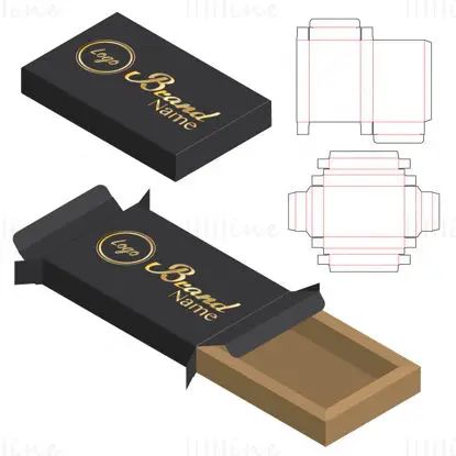 Electronic product packaging dieline vector