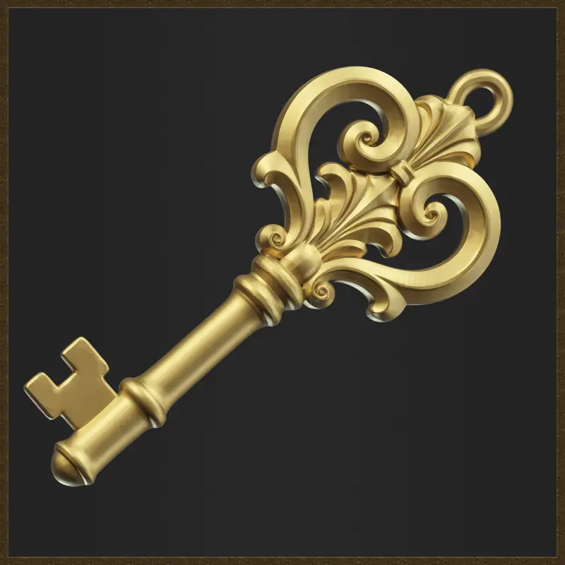 Elegante antieke sleutelhanger sieradenontwerp 3D-printmodel