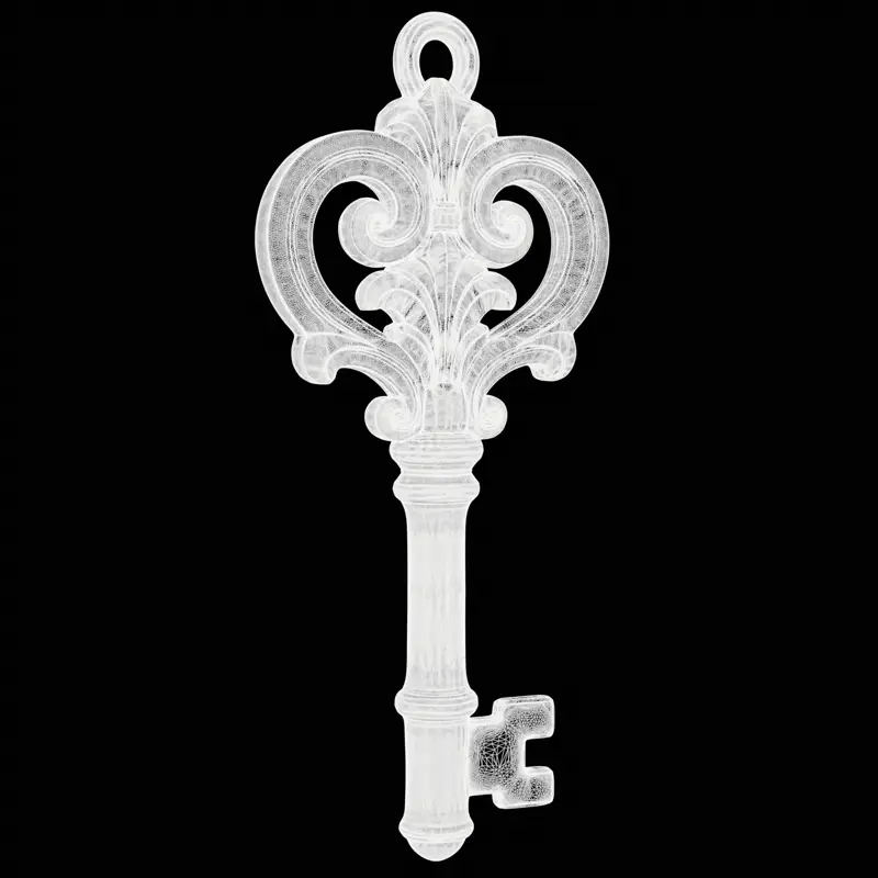 Elegante antieke sleutelhanger sieradenontwerp 3D-printmodel