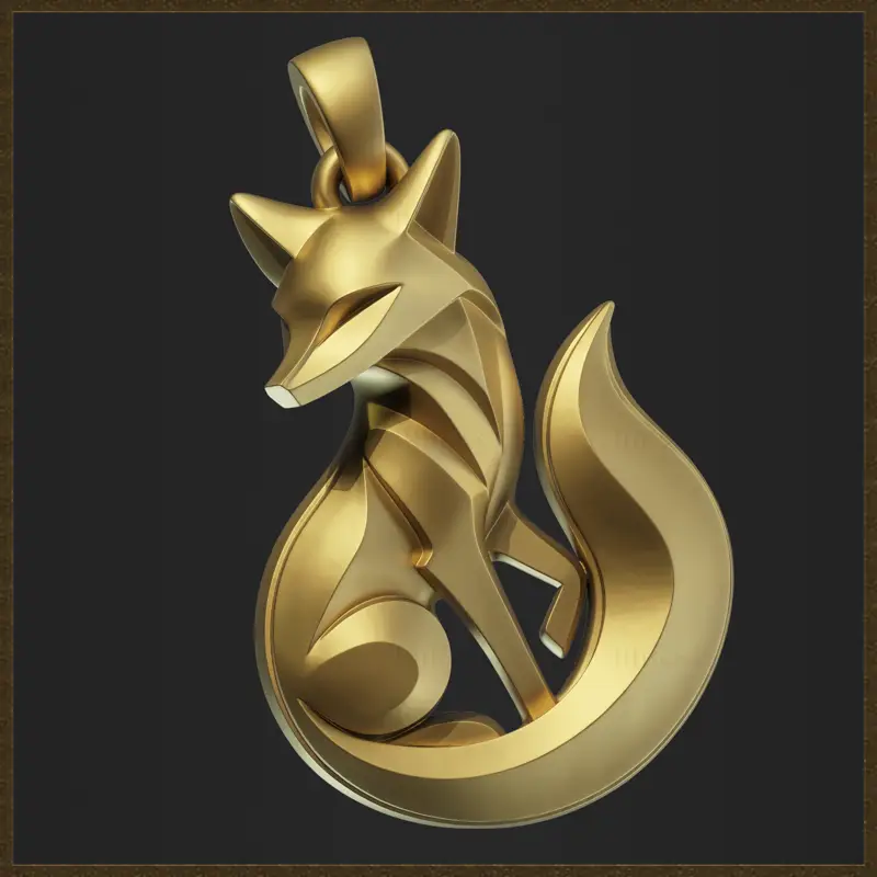 Elegante vossensieradenontwerp 3D-printmodel